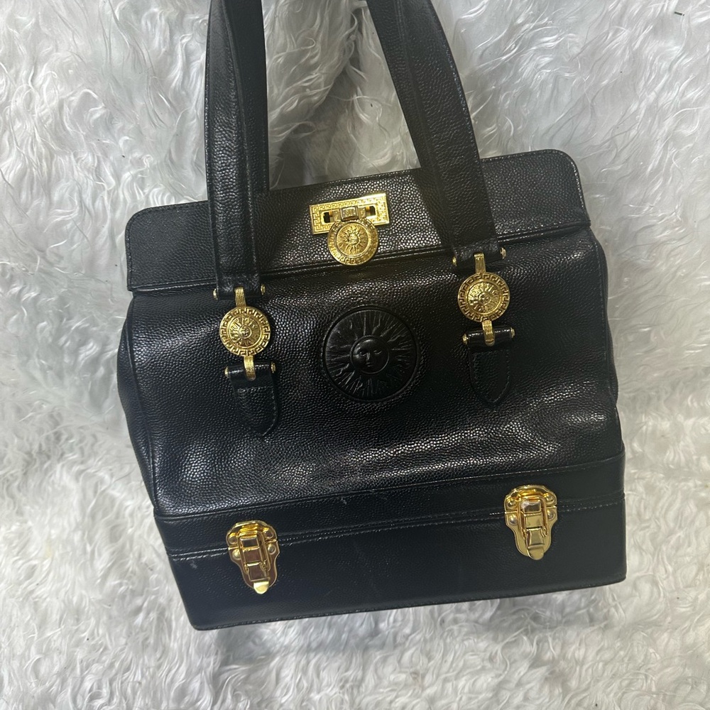 VERSACE RARE LEATHER TRUNK BAG - Picture 4 of 9